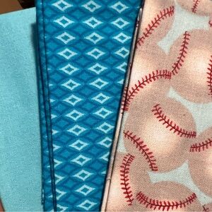 Fat quarter fabric set of 4 NEW “baseball”